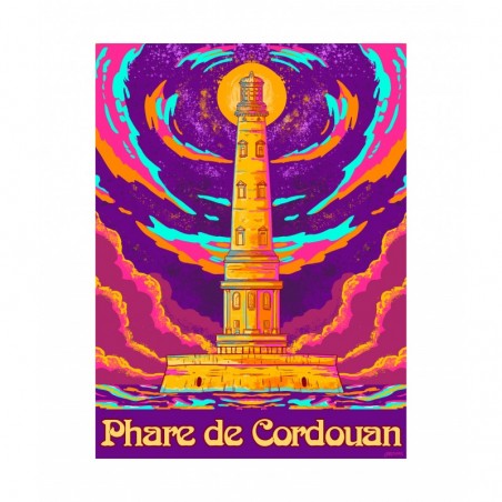 Affiche du Phare de Cordouan version hyppi