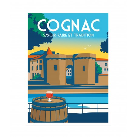 Affiche vintage de Cognac
