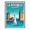 Affiche vintage du port de La Rochelle