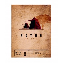 Affiche vintage Les tentes de Royan