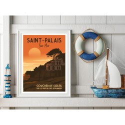 Affiche d'un Coucher de soleil à Saint-Palais-sur-Mer