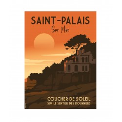 Affiche d'un Coucher de soleil à Saint-Palais-sur-Mer