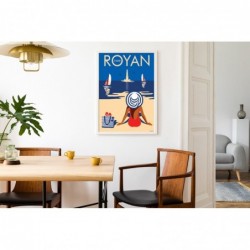 Affiche Royan - Femme contemplant le phare