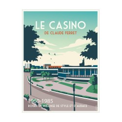 Affiche stylisée du Casino des années 70 de Royan