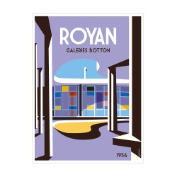 Affiche Vintage Royan Galeries Botton - Art Mural Moderne de 1956