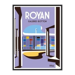 Affiche Vintage Royan Galeries Botton - Art Mural Moderne de 1956