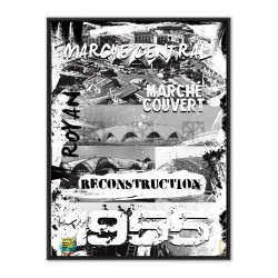 Affiche Reconstruction Marché Couvert Royan 1955 - Art Historique