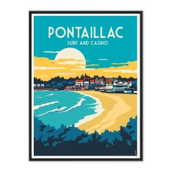 Affiche Vintage Royan Pontaillac - Casino et Plage - Art Mural Élégant