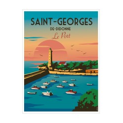 Affiche du Port de Saint-Georges-de-Didonne - Coucher de Soleil Idyllique