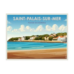 Affiche Décorative Saint-Palais-sur-Mer - Plage du Bureau - Charme Atlantique