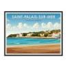Affiche Décorative Saint-Palais-sur-Mer - Plage du Bureau - Charme Atlantique