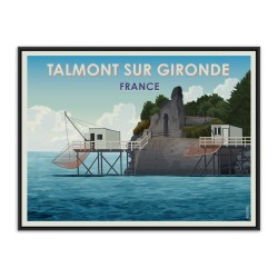 Affiche Artistique Talmont-sur-Gironde Carrelet - Paysage Maritime Français